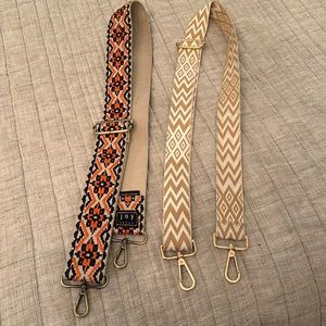 Two adjustable guitar crossbody straps
